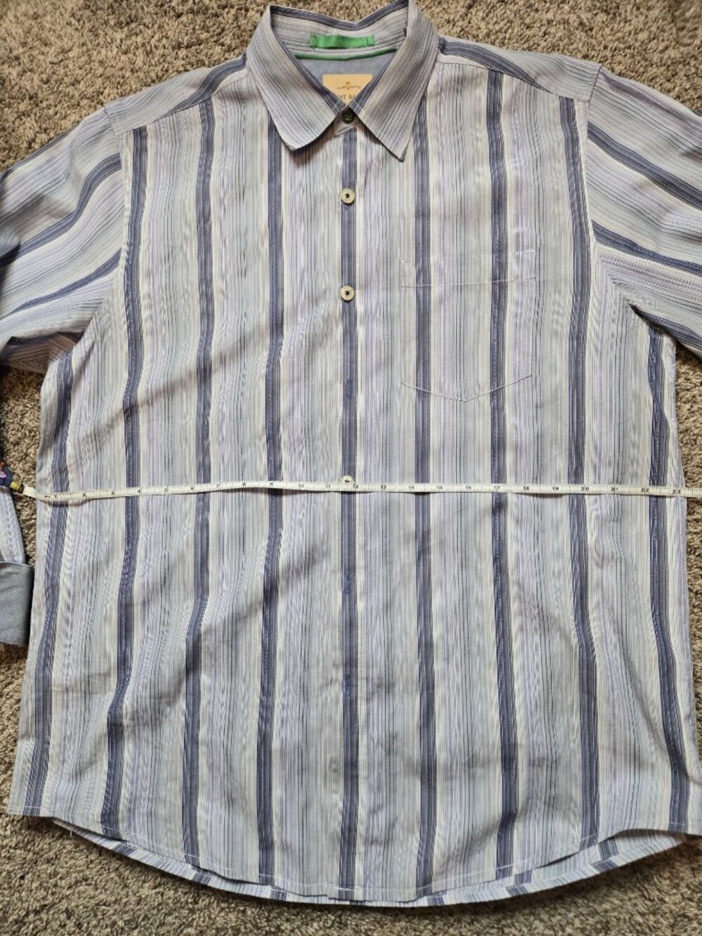 Tommy Bahama Jeans Striped Button Down Shirt Mens Medium Long Sleeve Cotton Casu - Picture 4 of 6